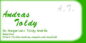 andras toldy business card